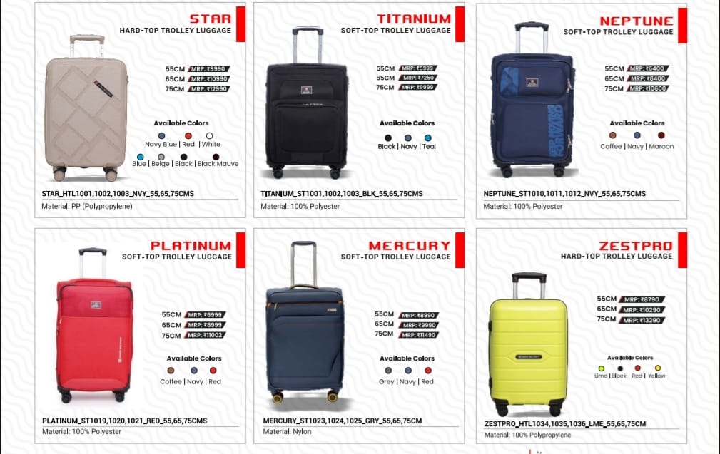 Swiss Military Hand-Top and Soft-Top Trolley Luggage